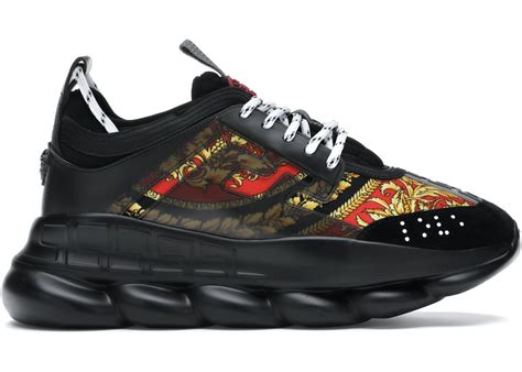 versace chain reaction red black|Versace chain reaction twill.